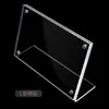 Suporte de Cartão de Mesa em L de Acrílico Magnético Forte Placa de Mesa Placa de Mesa Placa Vertical de Mesa Placa de Cartão de Preço Placa de Etiqueta de Preço Placa de Exibição de Preços Placa de Exibição de Mesa