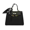 Bolsa Nueva Estilo 2025 Senmeng Texturizada Patrón Lichi Hombro Cuadrada Pequeña Bolsa de Mujer Verano Portátil Bolso Kelly Bolso Mensajero