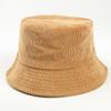 Chapéu de Pescador Dupla Face de Veludo Coteleê Estilo Japonês Estilo Coreano Moda Versátil Cor Lisa Chapéu Bacia Leve para Homens e Mulheres Chapéu de Sol Casual
