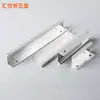 Tirador oculto invisible de plata cepillada sin perforaciones moderno minimalista para borde de panel cajón armario puerta de gabinete extendido