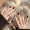 Parches de Uñas Desgastables Personalizados, Uñas Desgastables de Alta Gama, Parches de Uñas Cortos Pintados a Mano, Parches Desgastables para Manicura al por Mayor