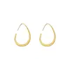 Brincos Ovais em Forma de Gota d'Água, Simples e Elegantes, Novo Estilo, Design Exagerado de Nicho, Brincos de Alta Qualidade para Mulheres, Brincos Grandes Emagrecedores