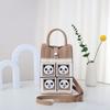 Chengdu Panda Vovô Panda Fofo Bolsa de Panda Bolsa de Tricô Bolsa de Mão Bolsa de Palha Versátil Bolsa de Presente de Mão