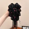 Pinza de Pelo para Cola de Caballo con Lazo de Cinta Floral para Mujeres, Pinza de Tiburón para Recogido Parcial, Accesorio para el Cabello, Nuevo Modelo 2025