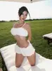 Nuevo y Popular Traje de Baño Europeo y Americano, Bikini Sexy de Dos Piezas para Mujer, Hermoso Encaje, Estilo Pura Pasión, Vacaciones en Aguas Termales