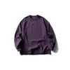 Roupas Masculinas North Boundary Marca Americana Moderna 2025 Outono e Inverno Novo Camiseta de Manga Longa Lavada Batik Masculina Cor Sólida Top Básico