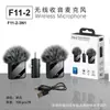 Microfone Lapela Sem Fio F11 para Comércio Exterior Transfronteiriço, Transmissão Ao Vivo ao Ar Livre Um para Dois, Bateria de Longa Duração Microfone Sem Fio 2.4