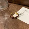 Anel de Gotejamento de Óleo Vermelho Vinho Festivo Vintage Design de Nicho Feminino Luxo Leve Simples Exquisito Anel de Dedo Versátil Acessórios