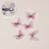 Acessório Hanfu de Gaze Gradiente Camada Dupla Estilo Antigo, Presilha de Cabelo para Traje Antigo com Textura de Seda de Fada, Presilha de Cabelo de Borboleta de Alta Qualidade para Mulheres
