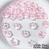 Cuentas de flor de ciruelo glaseadas, regordetas, de 14 mm, con agujeros horizontales, talladas por ambos lados con diseños de flor de cerezo de cinco pétalos, materiales de manualidades DIY para pulseras y collares