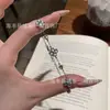 Venta al por mayor del fabricante Xiaohongshu Pulsera de Jade de Trébol de Cuatro Hojas Azul Natural Raro con Incrustaciones de Plata S925, Alto Valor Estético
