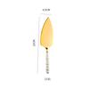 Juego de pala y cuchillo para pastel de bodas de acero inoxidable 430 con mango de cerámica de perla, alto valor de color, para hornear, pala para pizza