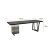 Mesa de té y escritorio de oficina de madera maciza negra, doble propósito, adecuada para jefes, mesa de té de lujo ligero para sala de estar y balcón, mesa de té grande