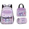 Mochila Escolar para Estudiante de Primaria con Estampado Completo de Kuromi Transfronteriza, Dibujos Animados, Gran Capacidad, Mochila Infantil, Lonchera Portátil