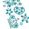 Tatuagem Flash Super Girassol AB Strass Branco Puro Pele Rosto Borboleta Coroa em Forma de Coração Corpo Strass Pérola Adesivo
