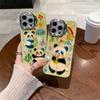 Funda de Teléfono Móvil de Dibujos Animados Azul Brillante con Pedrería Panda Manzana 16 Adecuada para iPhone14promax Soporte 13 Todo Incluido 15 Mujeres