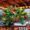 Popular Cesta Suspensa de Natal Transfronteiriça, Decorações de Natal de Site Independente, Guirlanda Suspensa de Natal Artificial