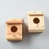 Nido de Pájaro de Madera Caja de Cría de Loro de Madera Jaula para Pájaros para Exteriores Interiores Fábrica Directa Manualidades DIY Caja Pequeña de Madera