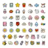 Pegatinas Pequeñas Frescas de Amazon Transfronterizas Lindas Mini Tazas de Agua Tabletas Decoración de Regalo Pegatinas de Dibujos Animados Impermeables