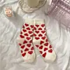 Meias Femininas Estilo Japonês Meias de Amor Estilo Coreano Meias Longas Fofas Estilo College Meias Femininas Outono e Inverno