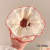 2026 Novo Estilo Estilo Floresta Elástico Alto Prendedor de Cabelo com Laço Preguiçoso, Corda de Cabelo para Rabo de Cavalo em Tecido de Renda para Mulheres