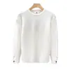 Nuevo Suéter Otoño Estilo Coreano Casual Holgado Pulóver Sencillo Color Sólido Cuello Redondo Estilo Old Money Manga Larga Prendas de Punto