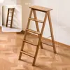 Taburete de cocina multifuncional para uso doméstico, taburete plegable, taburete escalera de tres peldaños, portátil, engrosado, taburete pequeño, taburete de bar