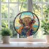 Amazon Nuevo Atrapasol Pintura al Óleo de Color Vaca Alpina Colgante de Vidrio Atrapasueños para el Hogar Decoración Colgante para Jardín