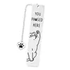 Marcadores Divertidos de Gato y Perro Más Vendidos de Amazon, Lindo Diseño de Contraste Blanco y Negro, Marcadores de Acero Inoxidable, Venta al por Mayor de Fabricantes