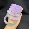 Fornecimento ao Vivo Novo Pulseira Princesa de Jade Pulseira Genuína de Quartzo Rocha Jade Flor Flutuante Gelo Jade Roxo Atacado