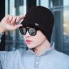 Gorro de invierno para hombre, para deportes al aire libre, esquí, cálido, con protección para los oídos, forro polar, informal, de punto