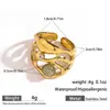 Anillo de Acero Inoxidable con Piedra Natural Estilo Retro Francés, Venta Caliente Europea y Americana, Acero de Titanio, No se Desvanece, Lujo Ligero, Anillo de Gama Alta