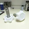 Tornillo de cabeza hexagonal de goma con diente interior de acero inoxidable de 32 mm y 8 mm, tornillo de mano, tornillo de manija, tornillo de manija