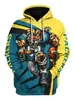 Moda Caliente Transfronteriza Sudadera 3D para Hombre Estampado del Super Bowl Americano Sudadera Urbana para Hombre Otoño e Invierno Sudadera