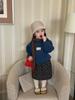 Suéter para Niñas Ropa Infantil Coreana 2026 Otoño/Invierno Suéter de Punto Vintage y Falda Elegante Conjunto Infantil