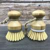 Punto de fábrica cepillo de cocina de madera maciza creativo de cabeza redonda cepillo para lavar platos cepillo para ollas estilo japonés limpieza olla tazón cepillo para platos
