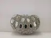 Strass de Cristal Estoque Pronto Bolsa de Festa Metal Vazado Estojo Rígido Bolsa de Diamante Comércio Exterior Vestido de Banquete
