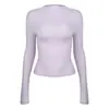 Conjunto de Yoga Nuevo para Mujer Primavera 2026, Cuello Semi Alto, Manga Larga, Ultraligero, Alta Elasticidad, Ropa de Fitness Transpirable