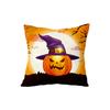 Funda de Almohada de Calabaza de Terror de Halloween Divertida Decorativa para el Hogar Sofá Funda de Cojín Felpa Corta Funda de Almohada