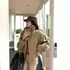 Jaqueta Corta-Vento Dupla Face Grossa com Acolchoamento de Algodão e Gola Alta para Mulheres Inverno Novo Estilo Jaqueta de Alto Padrão Estilo Britânico Casaco de Algodão