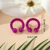 Anillo de Herradura de Color Sencillo de Moda Pendientes Distintivos de Nicho para Mujer Pendientes de Color Caramelo con Diseño Sencillo y Avanzado