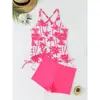 Bikini europeo y americano 2026 comercio exterior talla grande traje de baño, hecho a medida sexy transfronterizo estampado hawaiano calzones tipo boxer para mujer