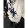 Suéter Tejido de Terciopelo de Visón con Patrón de Araña para Hombre Invierno Engrosado Cálido Pesado Cachorro Atractivo Suéter de Alta Gama para Pareja High Street