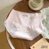 10A Antibacteriano Nuevo Estilo Dulce y Versátil Ropa Interior Fresca para Niñas Algodón Puro Cintura Media Cómodo Transpirable Calzones para Mujeres Jóvenes