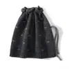 Chapéu de Cashmere com Cordão Novo Estilo Outono e Inverno para Mulheres, Chapéu de Lã Tricotado Jacquard Grosso, Protetor de Pescoço Multifuncional