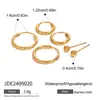 Brincos Jingqiao Europeus e Americanos de Aço Inoxidável Luxo Acessível Nicho Três Pares de Brincos de Aço Titânio Zircônia Design Brincos de Pérola