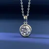 Collar de burbuja lisa de plata pura S925 de 2 quilates para mujer, diseño clásico de burbuja de 2 quilates, estilo coreano de lujo ligero, en stock al por mayor