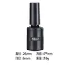 Botella de esmalte de uñas de plástico negro oscuro Hua Nuo con tapa cepillo pegamento para terapia de luz de uñas personalización de botella de esmalte de uñas