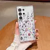 La funda para teléfono transparente más vendida de Shopee con pintura UV de flores frescas para Samsung S24Plus Samsungs25Ultra