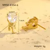 Brincos de Aço Inoxidável em Formato de Coração com Zircônias Cravejadas de Diamante Design Moderno Personalizado Joias para Orelha Atacado